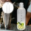 Clear Glass Water Bottle Large Capacity Leakproof Portable Cup with Time Scale for Travel Office Home Fitness Sports Gym