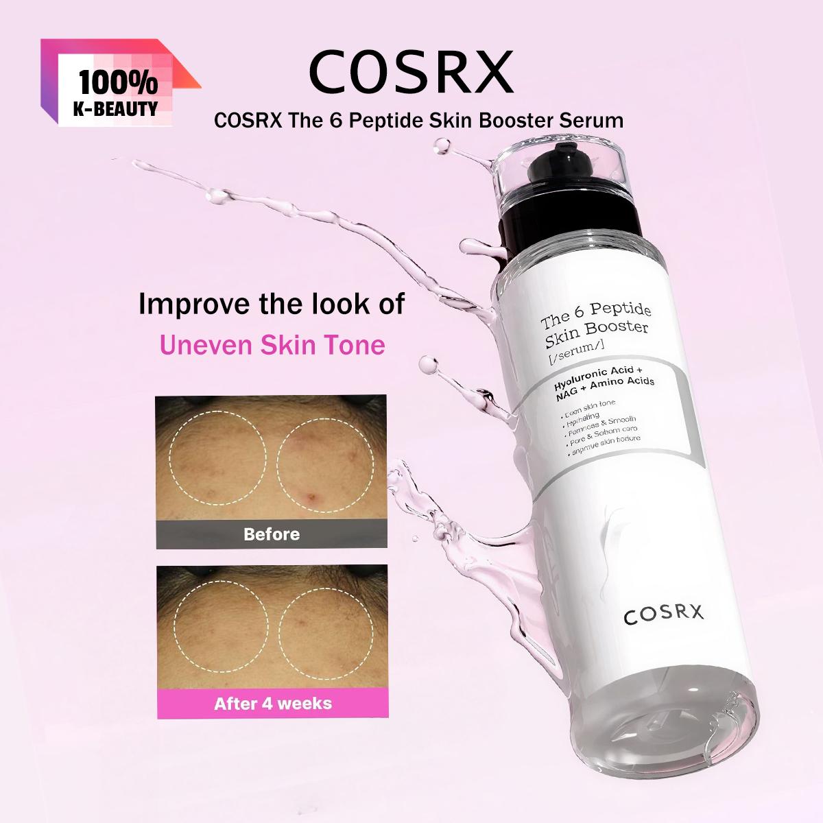 

COSRX The 6 Peptide Skin Booster Serum 150ml, Firming, Nourishing, Deep Hydration, Smooth Skin, Fast Absorbing, K-Beauty, Korean Makeup 150ml/5.07fl.oz