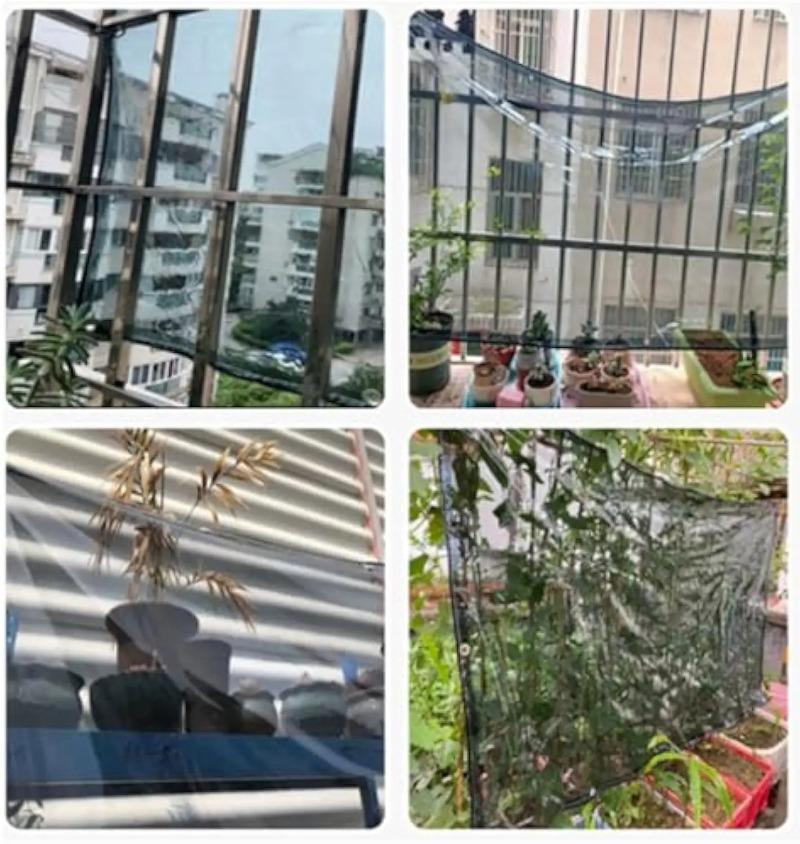 Black PVC Soft Glass Film Shade Sails Thicken Waterproof Dustproof Semi Blackout Rain Cover Balcony Rainproof Sunshade Tarpaulin