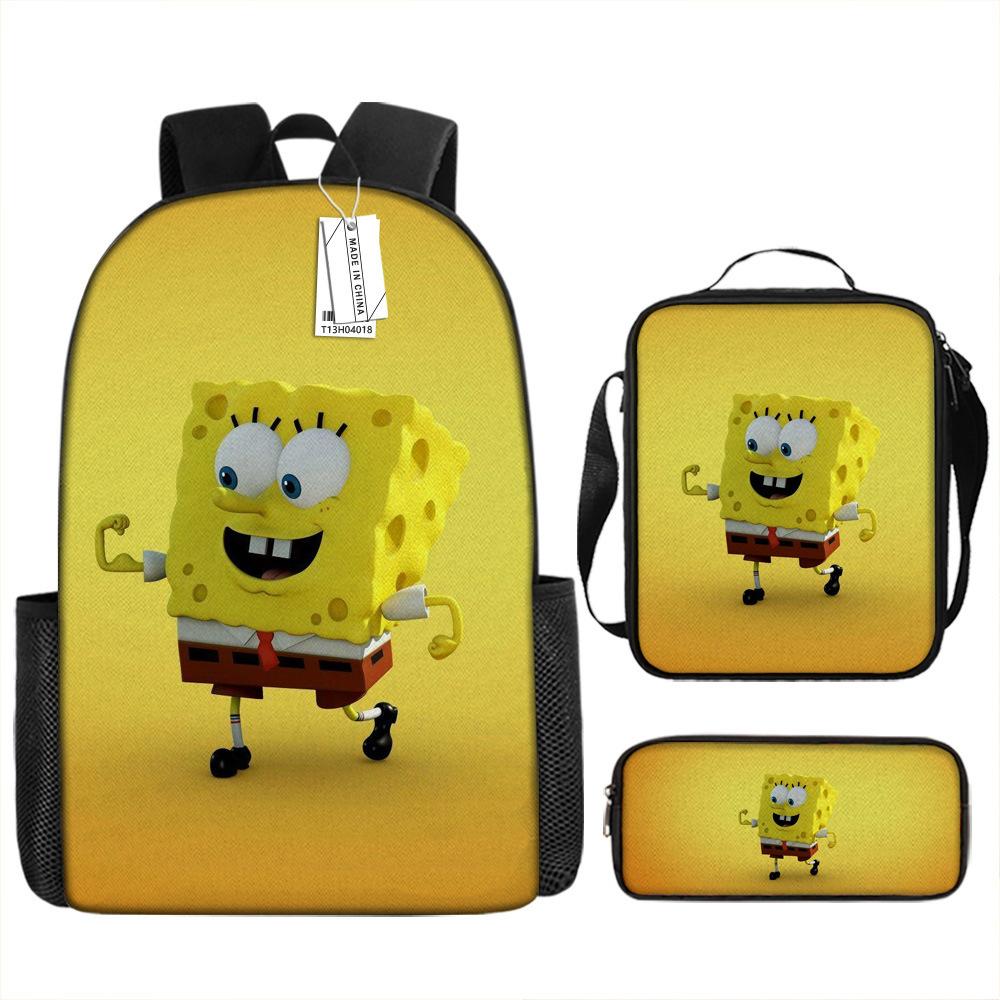 Spongebob Squarepants Children'S School Bag Male And Female Students Backpack Kindergarten Cute Cartoon Backpack Pencil Bag