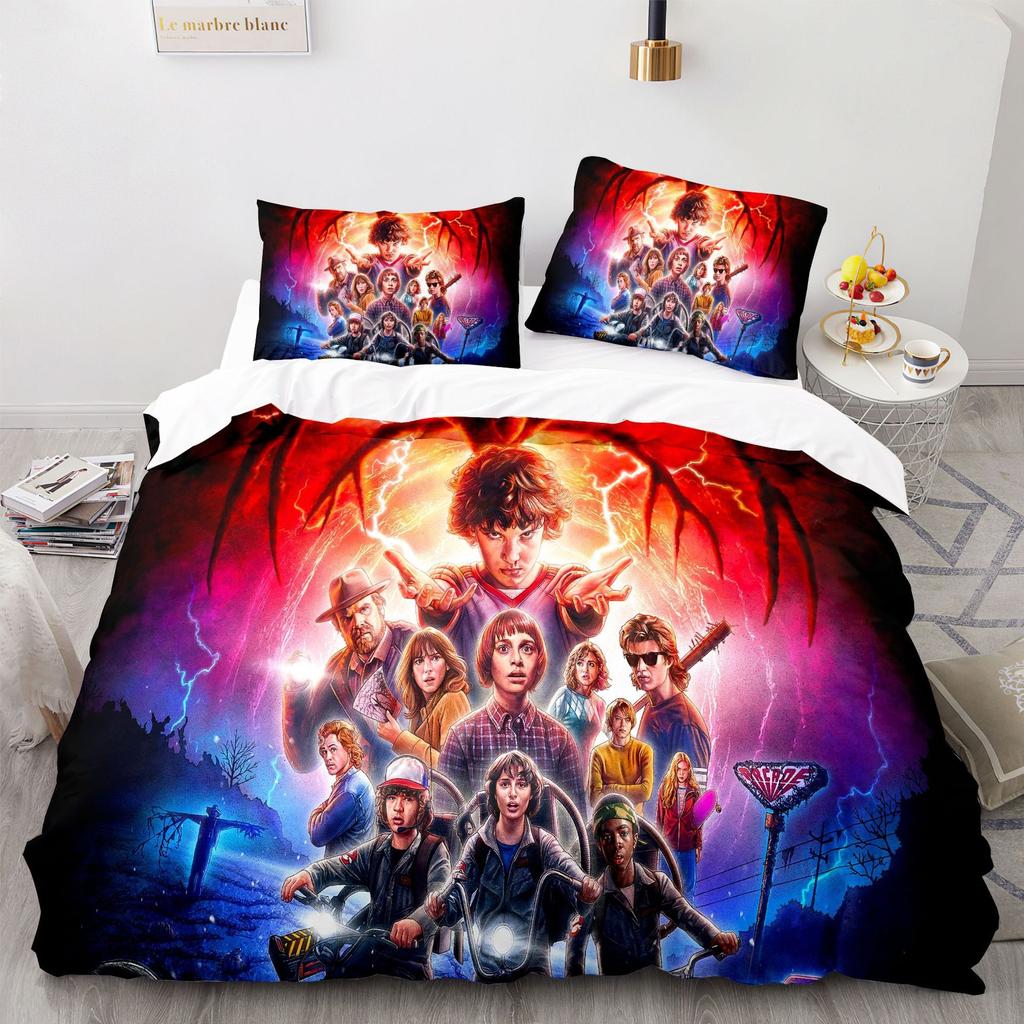 American Drama Terror TV Girl Eleven Wallpaper Digital Printing Bedding Set Duvet Cover Comforter Bed Youth Kids Girl Boys Gift