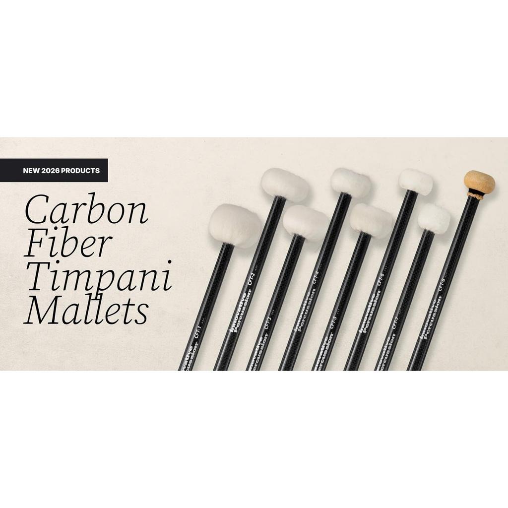 Innovative Percussion CFT-6 Carbon Fiber Timpani Mallet, Hard General Purpose with Small Felt Core