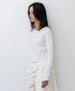 INSILENCE WOMEN Natural Henley Neck Long Sleeve Ivory