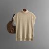 Korean Fashion Women Vintage Sweater Vest Autumn Winter Solid Color Sleeveless Twist Knitted Loose Pullover Sweater for Women