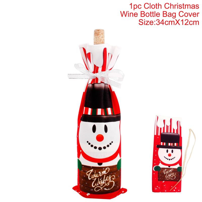 Christmas Wine Bottle Cover Merry Christmas Decorations For Home Christmas Ornament Xmas Table Decor New Year 2026 Navidad Gift