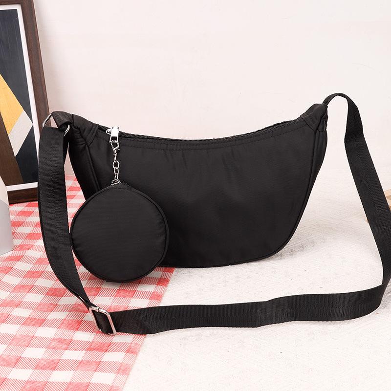 Vielseitige Damen-Umhänge- & Schultertasche aus Nylon - Trendig, tragbar, kleine Knödeltasche mit Münzfach