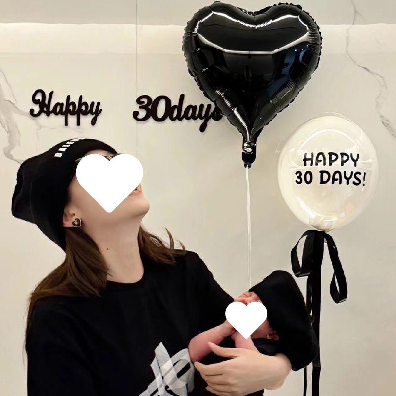 Baby Milestone Photo Props: 30/100 Days Balloons & Decorations for Boys & Girls