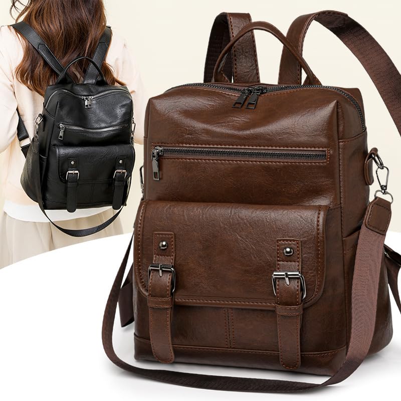 Kayiyasu Damen 3-Wege-Rucksack, Leicht, Wasserdicht, Mehrere Fächer, Rückentasche, A4-Format, Multifunktional, Diebstahlschutz, Lässig, Perfekt für