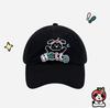 Unisex Cotton Mesh Baseball Cap Puppy Letter Embroidery Korean Vintage Style Hat for Outdoor Casual Wear
