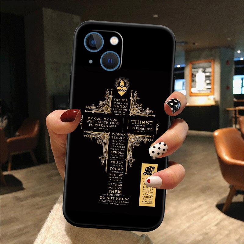 IK15 Bible Verse Jesus Christ New High-End Shell Phone Case for OPPO A3 Pro A72 A74 A76 A77 A77S A78 A79 A94 A95 A18 A40M A58