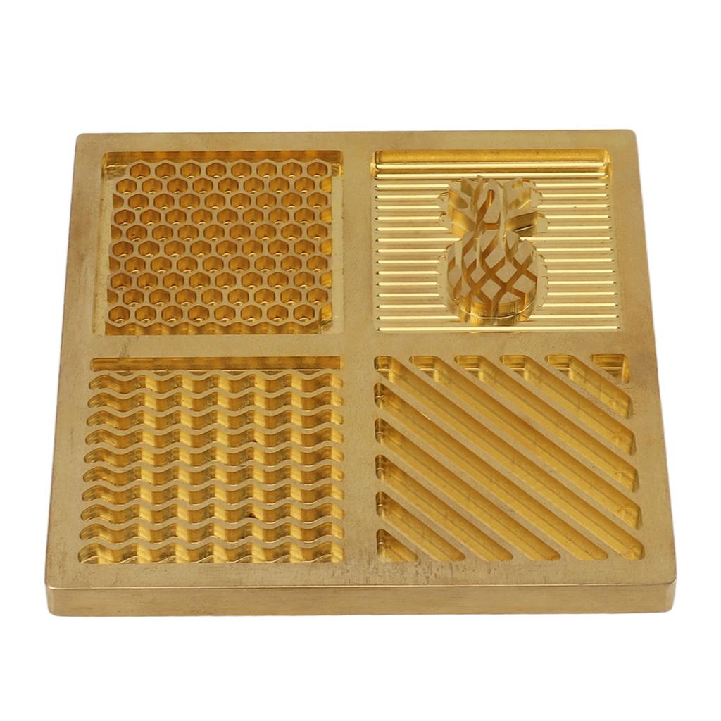 Brass Ice DIY Tray Personalized Square Cocktails Ice Stamp Tray for Ice Cocktails Whiskey Bartender