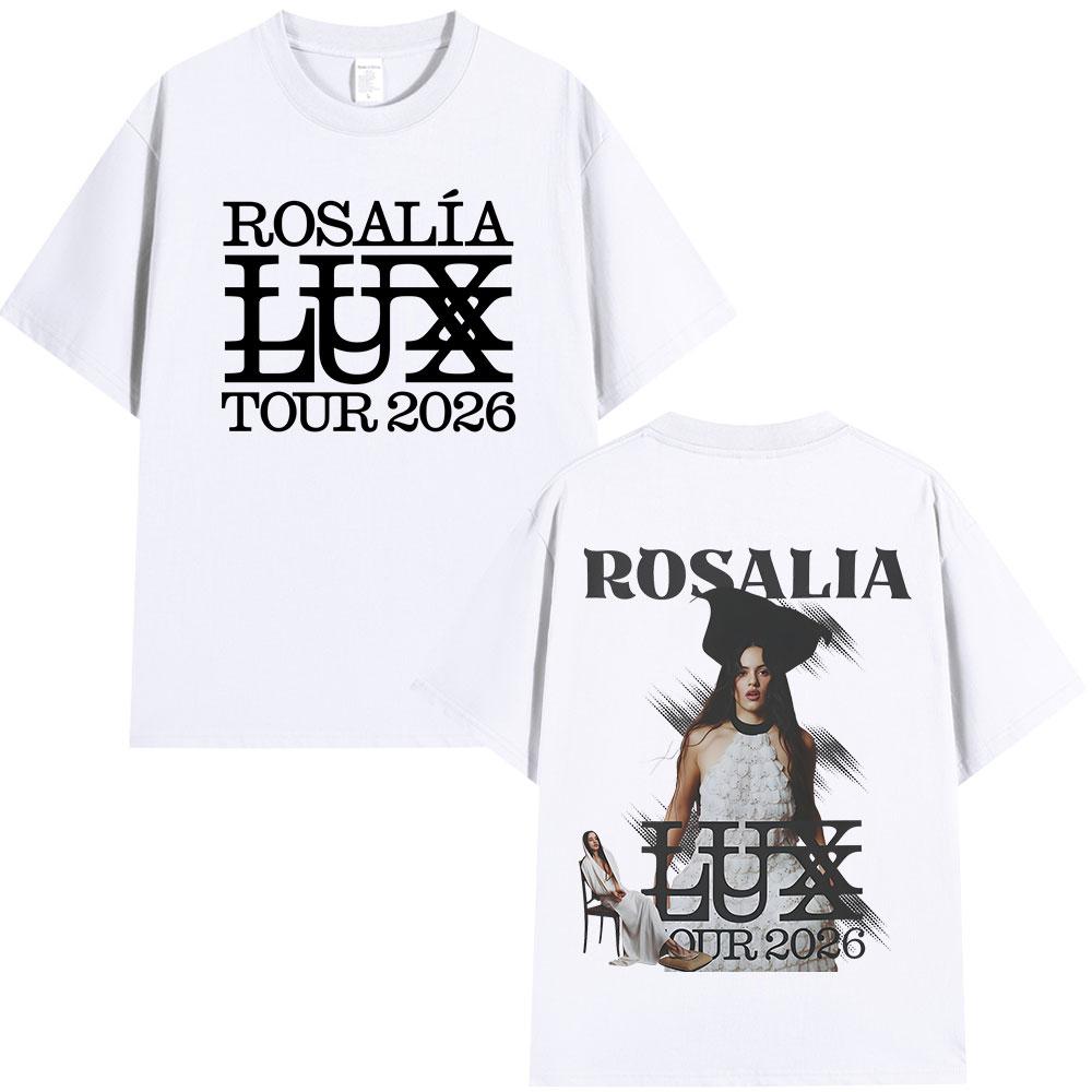 

Rosalia LUX Tour 2026 Merch T Shirts Unisexs Women Clothing Casual Cotton Oversized Tshirt Fashion Harajuku Short Sleeve Tshirts 4XL