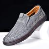 Leisure Leather Shoes Men Casual Outdoor Sneakers Lightweight Business Breathable Leather Shoes Anti Slippery Flats Shoes