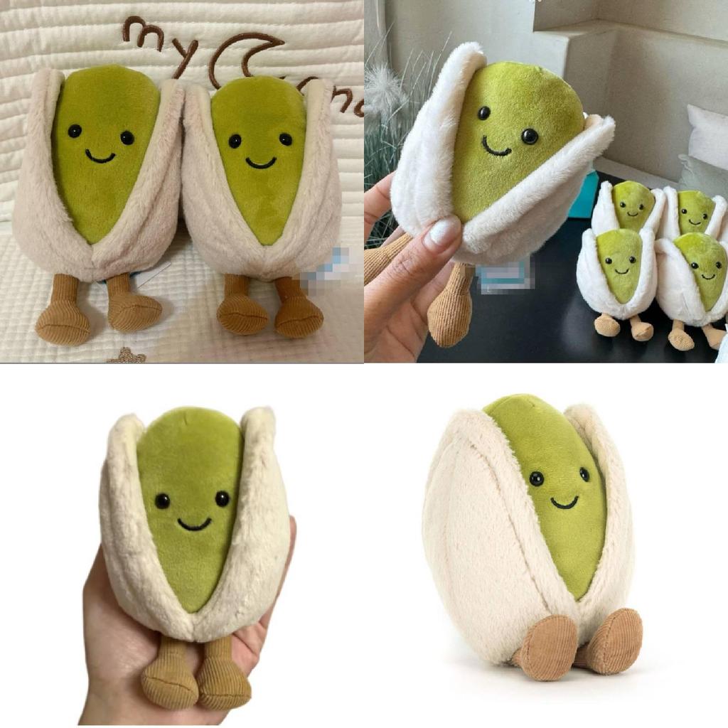 Pistachio Plush Toy Fruit Shape Soft Stuffed Doll For Kids Gift Collection