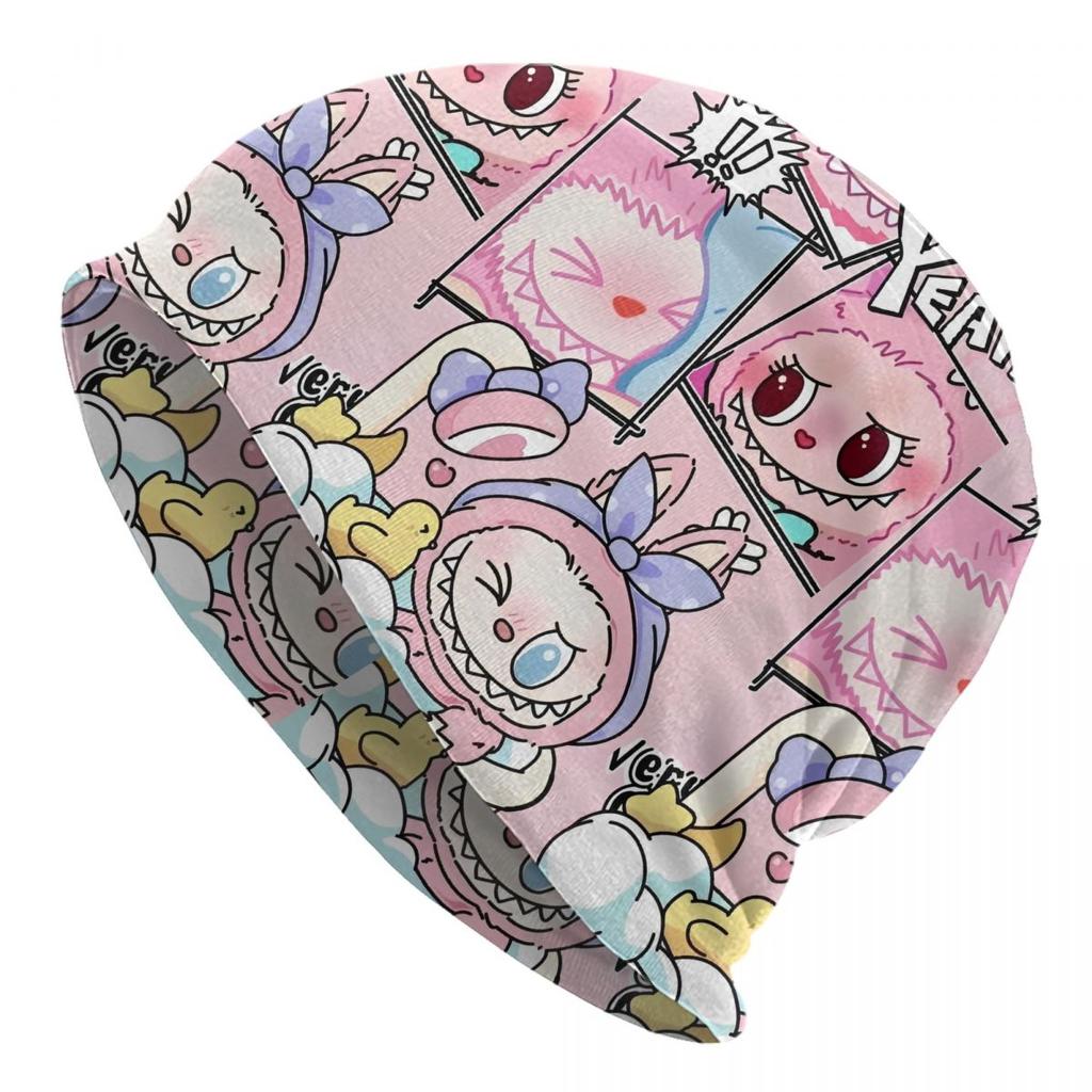 Cute Doll Monsters Bonnet Hats Hip Hop Outdoor Skullies Beanies Hat for Unisex Women Warm Dualuse Cap