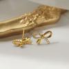 Light Luxury Diamond-inlaid Sweet Bow Earrings Ins Korean Versatile Elegant Earrings Temperament Trendy