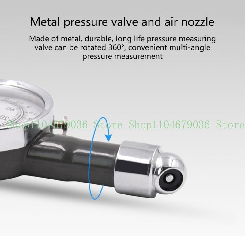 652F Accurate Air Pressure Tire Gauge 0-100PSI Air Meter Tester for Truck Car Bike Tire Measurement Pressure Gauge