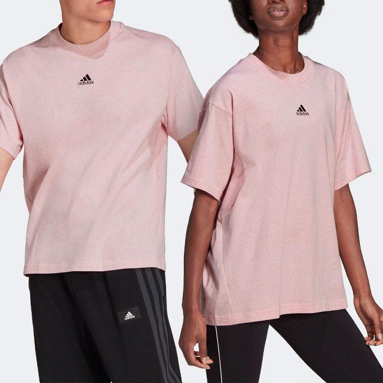 adidas Drop Shoulder Sleeve T Shirt Unisex Pink H65778