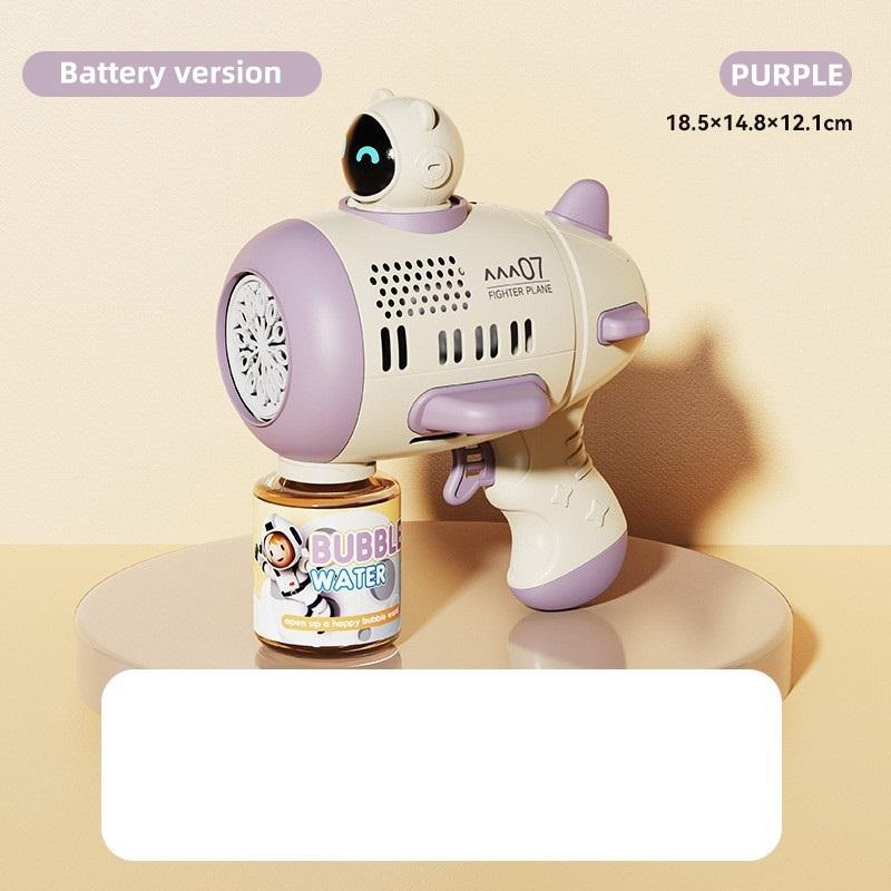 

12 отверстий космонавт пузырьковый пистолет электрические пузыри пулеметы полностью автоматический космический мыльный пузырь летние уличные игрушки для прополки для детей