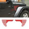 Side Fender Air Vent Decal Trim Sticker For Jeep Wrangler JL JT Red Carbon Fiber