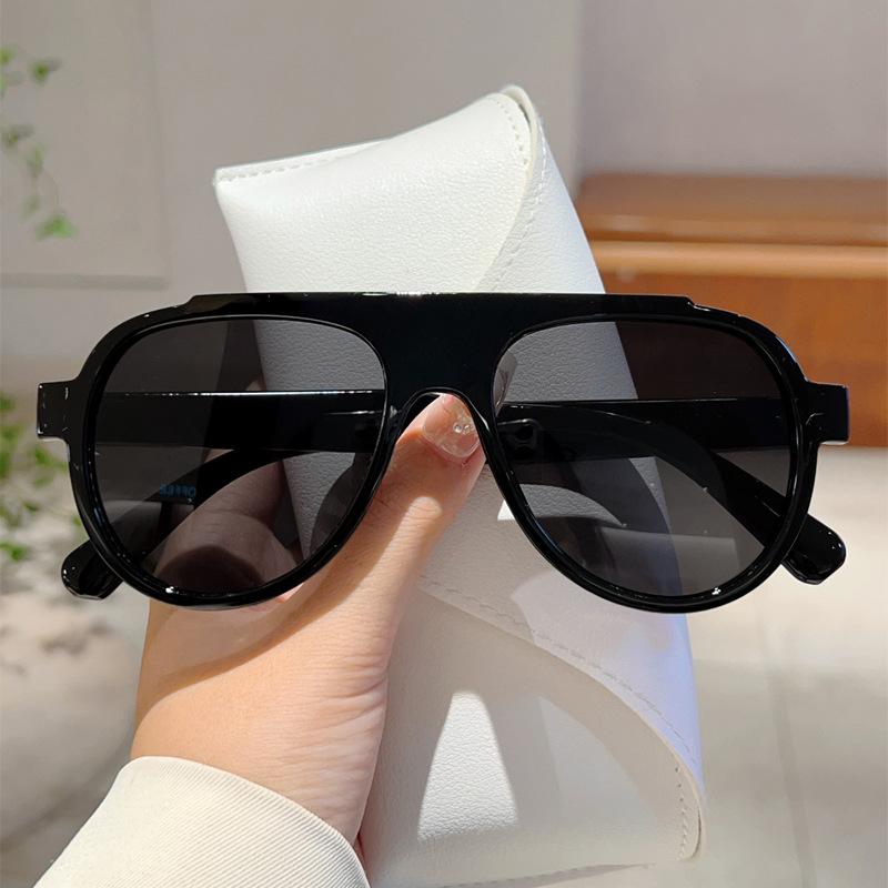 

Vintage Brand Designer Oversized Pilot Sunglasses Women For Men Stylish Popular Big Frame Luxury Sun Glasses Punk Eyewear UV400 Quality As The Picture