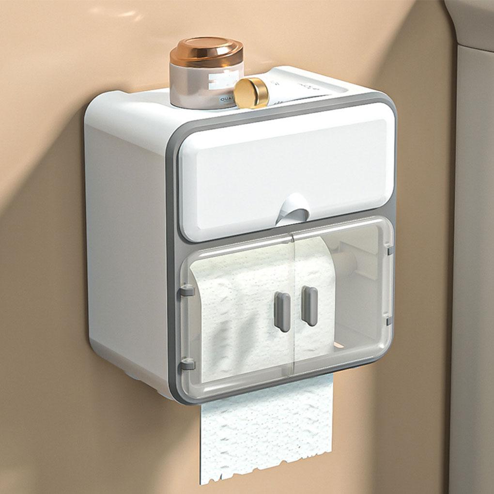 Cutie de depozitare transparentă pentru baie, capacitate portantă puternică, organizator de depozitare pentru baie