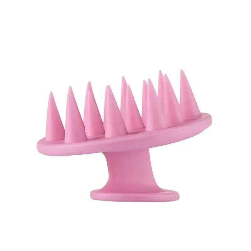 1pc Portable Silicone Head Massage Brush, Deep Cleansing Scalp and Hair Care Brush, Massage Shampoo Brush, Shower Brush