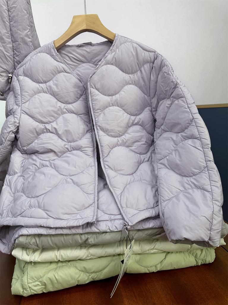 % Goose down clothing women's light and thin new scarf, one piece of winter white goose down Pinghu origin