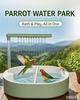 Parrot Bath Basin Automatic Bird Shower Fountain