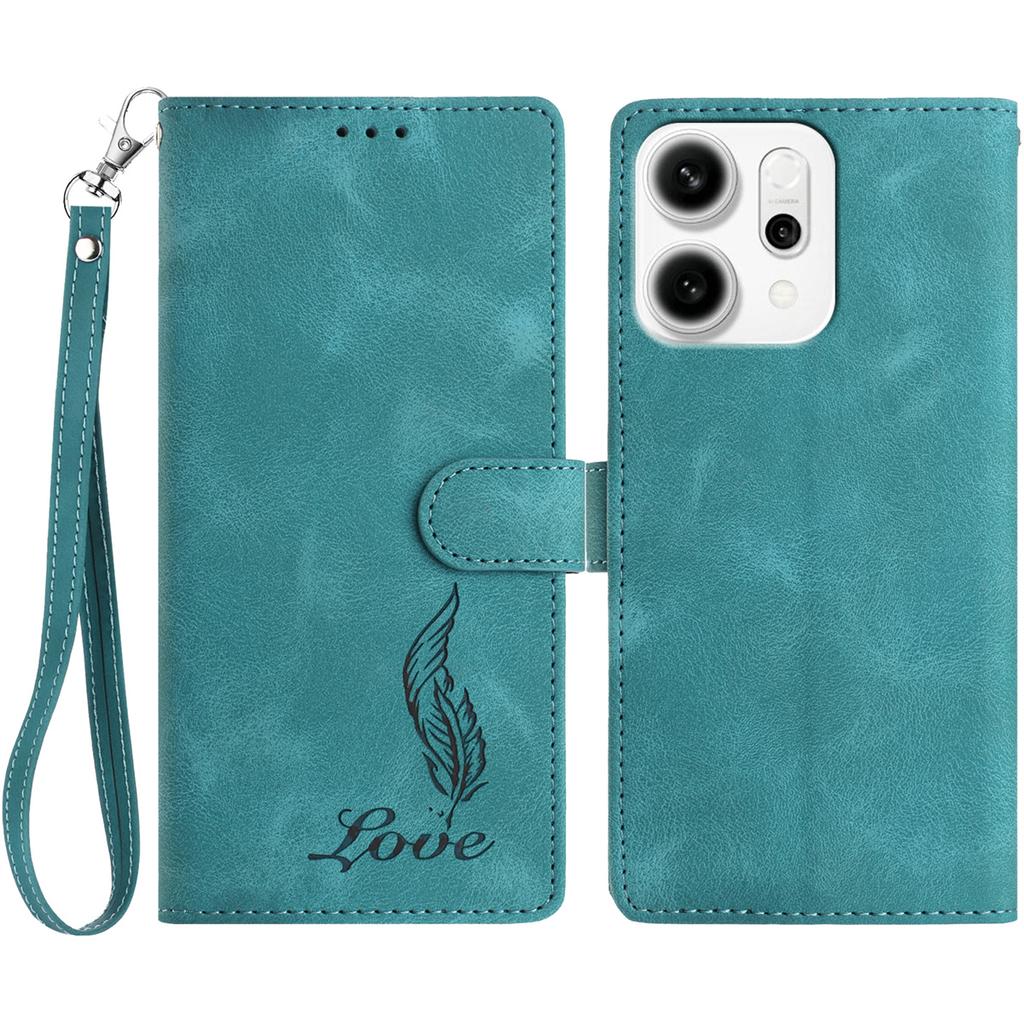 Quill Pen Embossed Pattern Flip Card Design Wallet Case for Oppo A17 A18 A54 A58 A76 A77 Reno8,Reno8 Lite,Find X8 Pro,Find X5,Reno14 Pro...(8-Color)