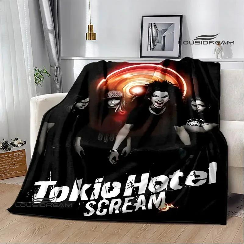 Rock band Tokio Hotel Printed blankets Picnic blanket Flange Warm blanket Home travel blankets bed linings birthday gift
