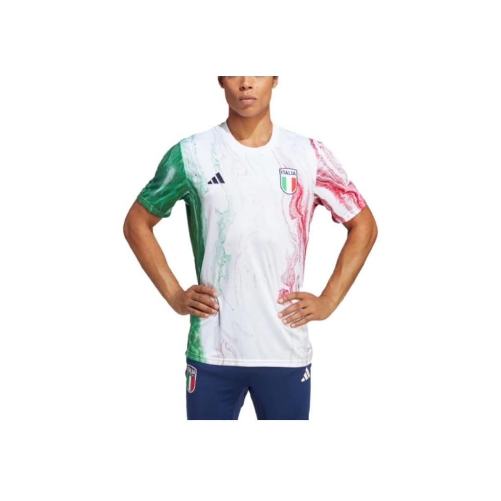 Adidas Colorblock Round Neck Short Sleeve Soccer Jersey Men Tops White HS9868