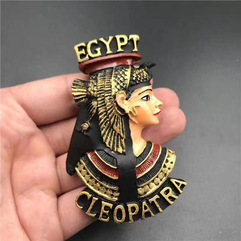 Hand-Painted Egypt Pyramids & Sphinx Resin Fridge Magnet - Tourist Souvenir. Free Shipping!