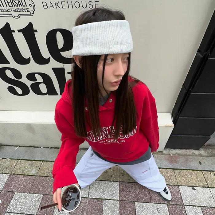 Menasoo Reversible Wool Headband_White Melange