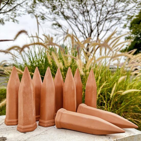 Terracotta Self Watering Spikes Vacation Plant Watering Stakes Slow Release Watering Spikes Compatible with Wine Bottles for Indoor Outdoor Plants
