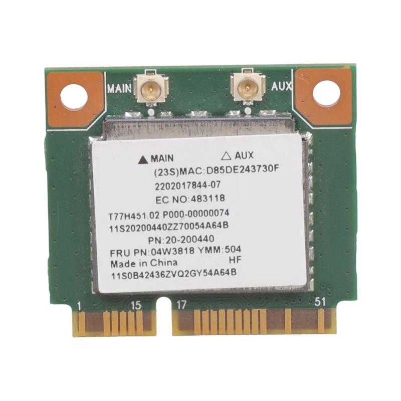 

RTL8723BE Wireless Half MINI PCIE Module 04W3818 300mbps Wireless Networking Card For E440 E540 S440 S540 Accessories 1