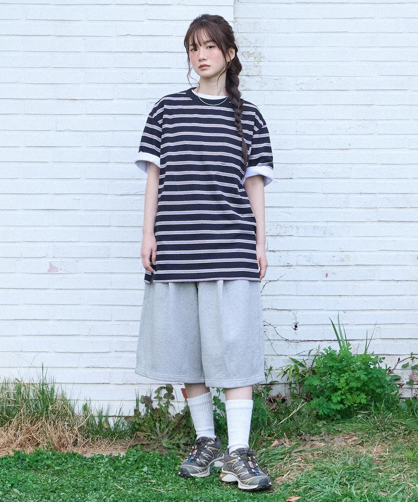 FILLUMINATE Multi-Stripe Pocket T-Shirt - Ivory