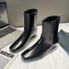 Retro NEW 2025 Autumn Winter  Boots Women's Simple Square Head Thi Heel High Heel ort Boots Ele ort Boot