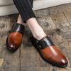 Men Business Loafers PU Thick Soled Wear-resistant Double Buckle Leather Shoes Busines Fashion Formal Shoes Size 38-48 Men Shoes