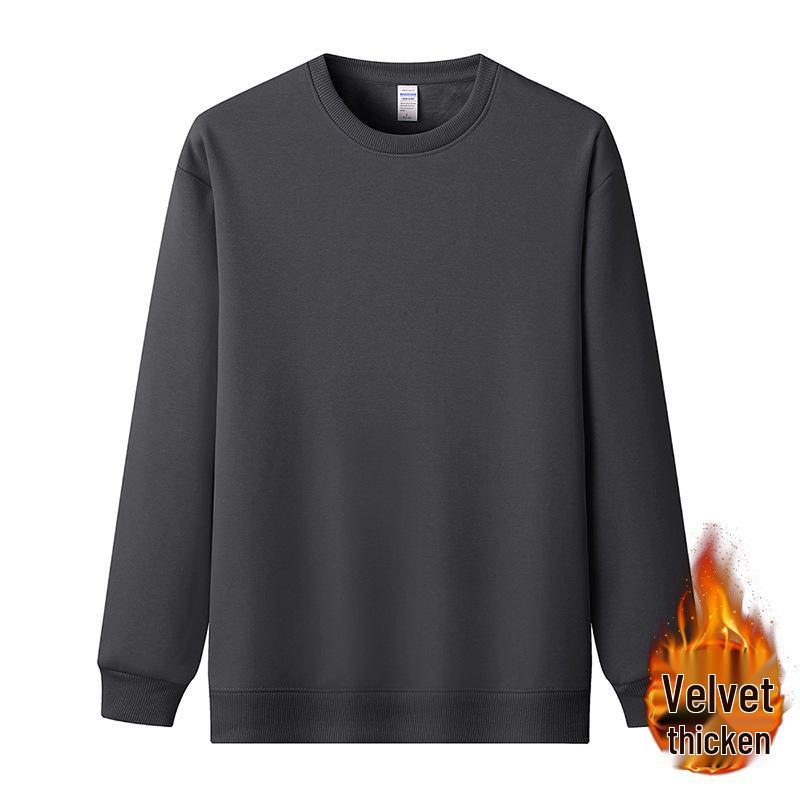 Unisex Heavyweight Cotton Crew Neck Sweatshirt - Minimalist Japanese Style