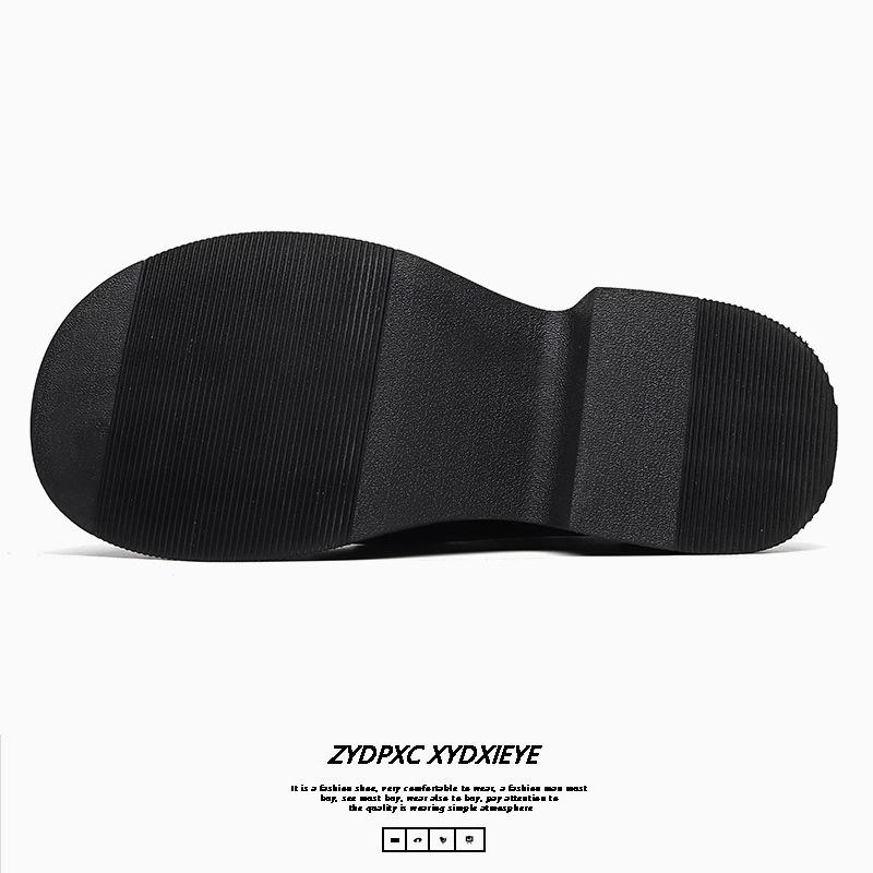 Big head Derby shoes men's high-end commuting black platform tide shoes 2024 new height-increasing tide shoes 3233-E