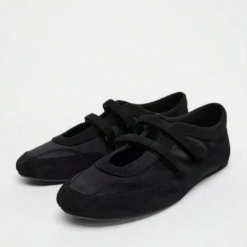 Fashion Vintage French Woman Shoe Spring New Round Flat Shoes Fashion Mary Jane Shoes Versatile Women Casual Shoes Anti Slip Ballet Shoe