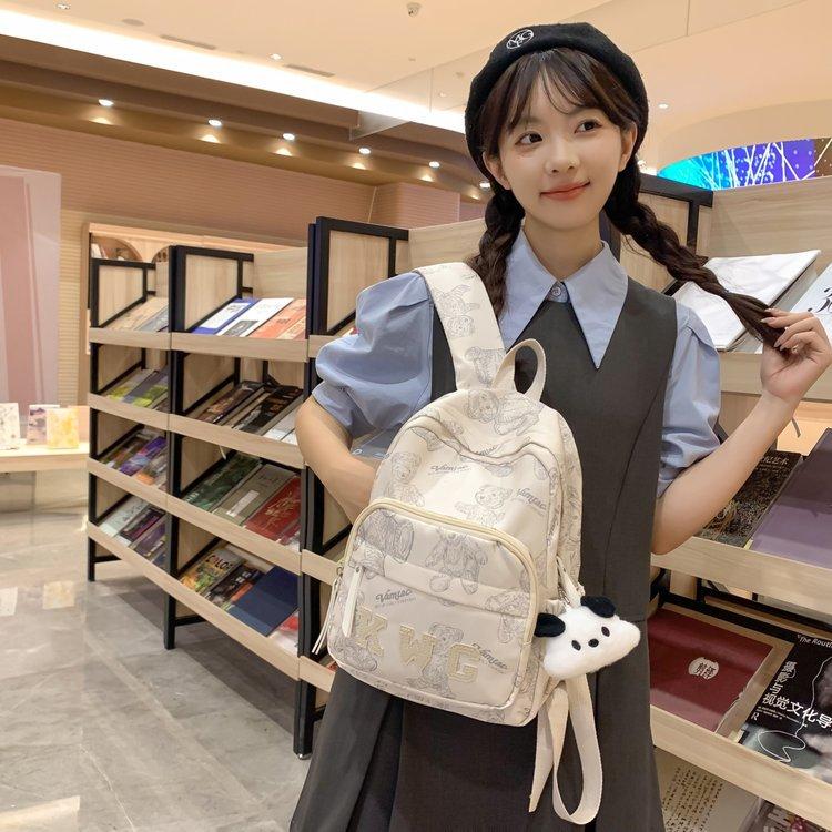 Schoolbag Mori ins high value cute bear campus style durable junior high school student schoolbag niche travel backpack