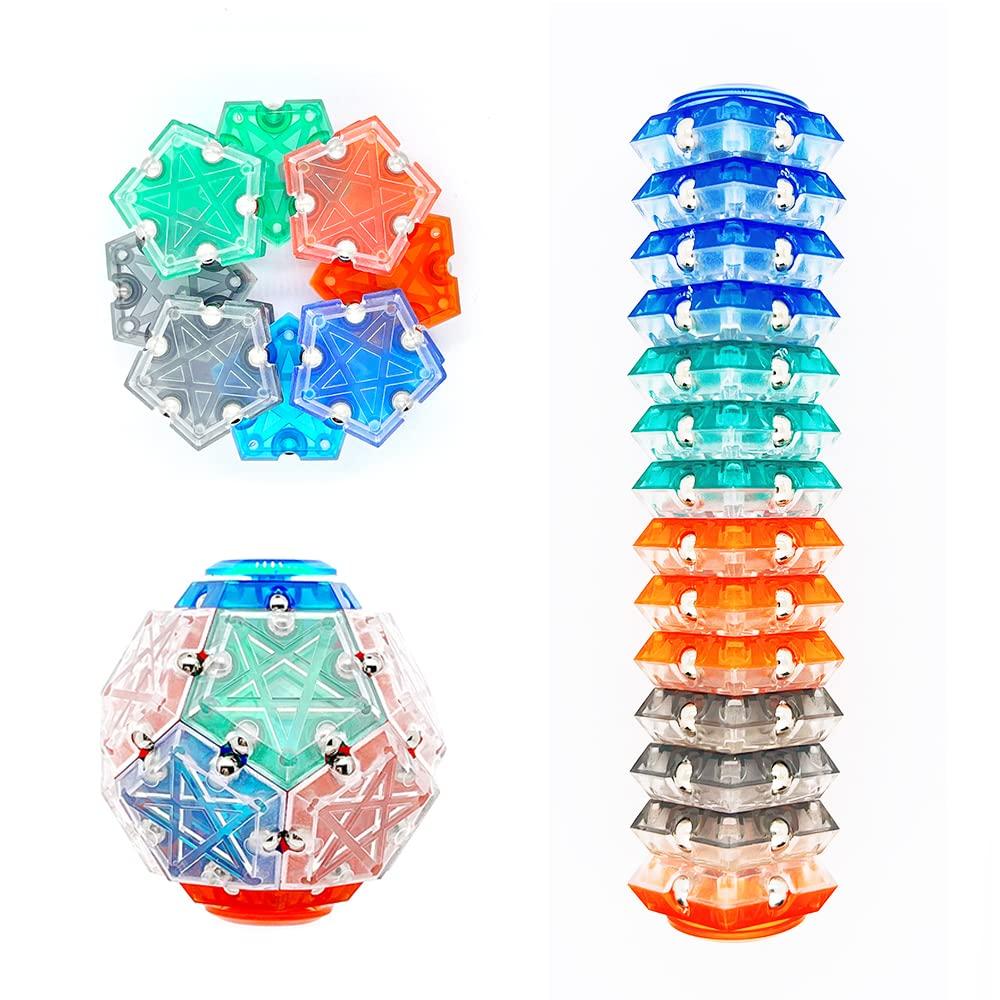 AOOMO Magnetic 14 Magnetic 3D Building Rotating Fidget DIY Educational Brain Stress Gift Blocks, Pieces, Toy, Puzzle, Blocks, Blocks, Spinner, Tool,