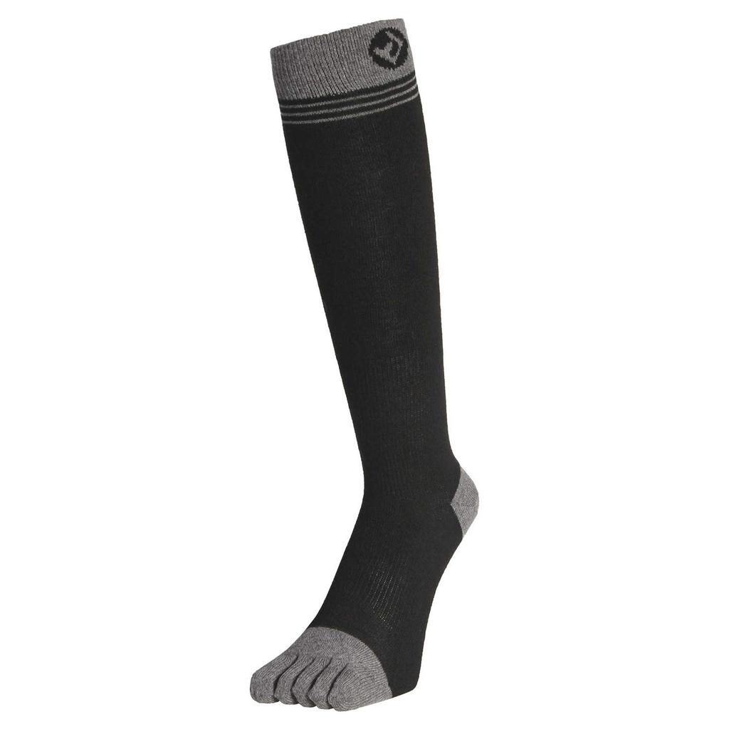 North Peak Black Socks for Snowboarding and Skiing Sizes MP-752 (Five-Toe Type/Thermolite Fabric) 23-25cm