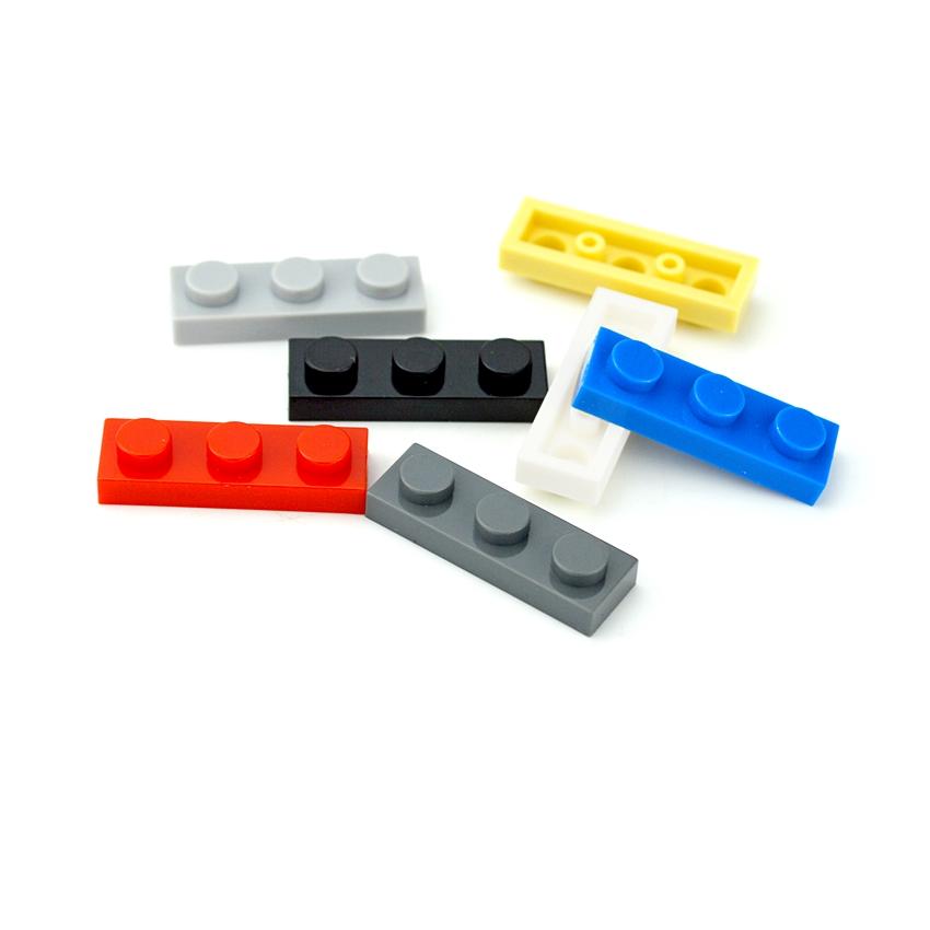 Works With Assembles Particles 3623 1x3 Foundation Plate Construction Blocks Narrow Figures Bricks Parts DIY Instructive Parts Playthings