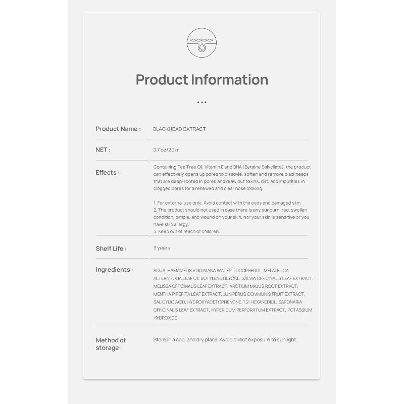 Blackhead Lead Liquid Deep Cleansing and Shrinking Pores, Delicate and Soft To Remove Blackhead Nasal Membrane