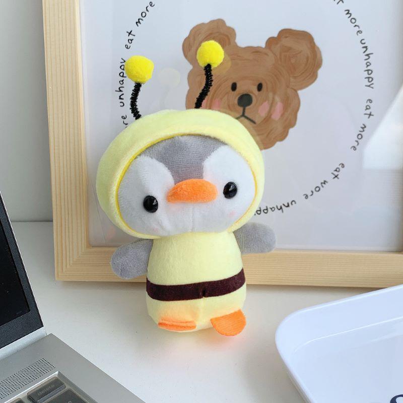 Cute Drag Penguin Plush Animal Bag Keychain Pendant Coin Wallet Car Key Plush Pendant