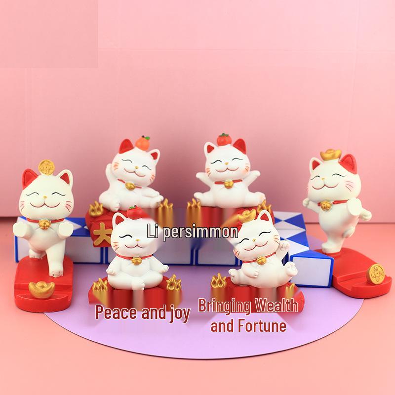

Adorable Maneki Neko Phone & Tablet Holder Resin Figurine Ornament