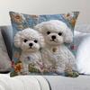 45x45CM Pynteputetrekk Tegneserie Hund Katt Putetrekk Hjem Stue Soverom Sofa Seng Dekorativt Firkantet Putetrekk